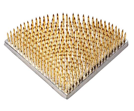 変り型剣山　真鍮針　扇面