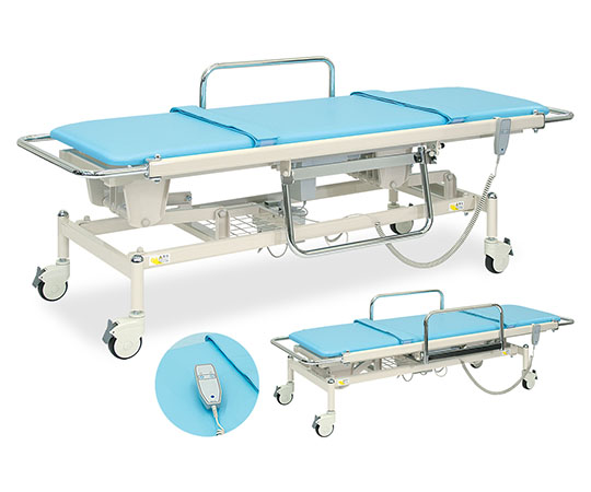 電動ストレッチャー100　幅60×長さ200（座シート180）×高さ48～86cm　黒