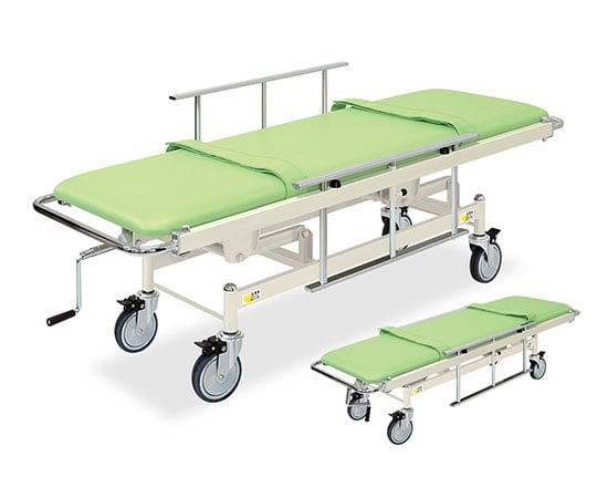 車載ストレッチャー150　幅60×長さ193（座シート180）×高さ48～86cm　ピンク