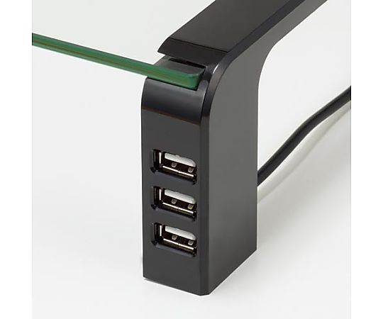 63-5665-56 デスクボード USBハブ付き 黒 THDBU-20K 【AXEL