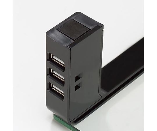 デスクボード USBハブ付き 黒　THDBU-20K