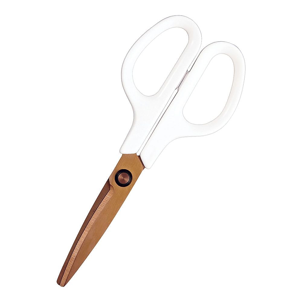 フィットカットカーブ　洗えるチタンバサミ　マッシュルームホワイト