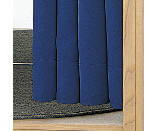 防炎レール用カーテン ブルー W150×H190cm 61-139-4-6