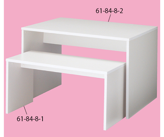 コの字ネストテーブル ホワイト W120 61-84-8-2