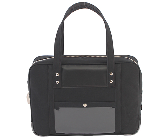 帆布メール用ボストン（M）スリム　黒　錠付き