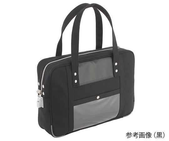 帆布メール用ボストン（M）スリム　黒　錠付き
