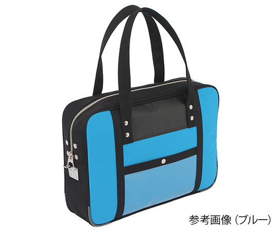 帆布メール用ボストン（M）スリム　ブルー　馬蹄錠金具付