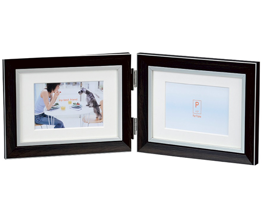 ペアフレーム　2LW　クラシック　ヨコ　ダークブラウン