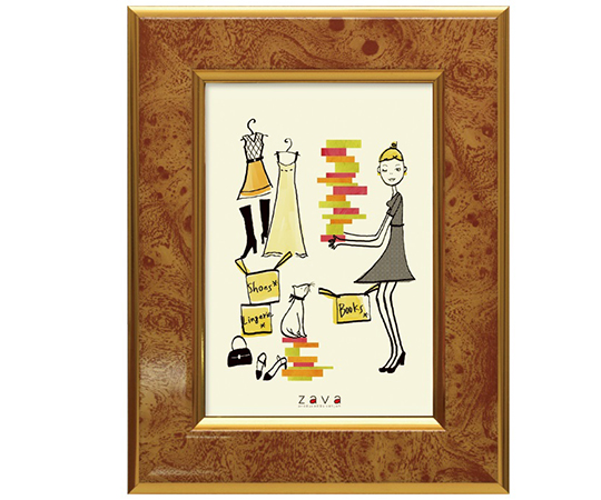 フォトフレーム　クラシック　L判　キャメル