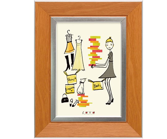 フォトフレーム　クラシック　L判　ライトブラウン