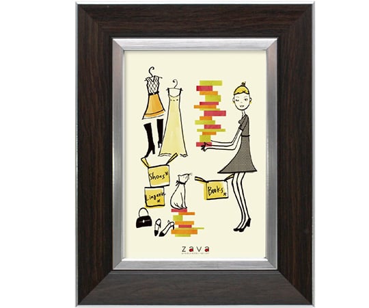 フォトフレーム　クラシック　L判　ダークブラウン