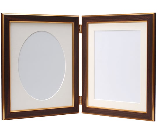 ダブルフレーム　ベーシック　六切判　ブラウン