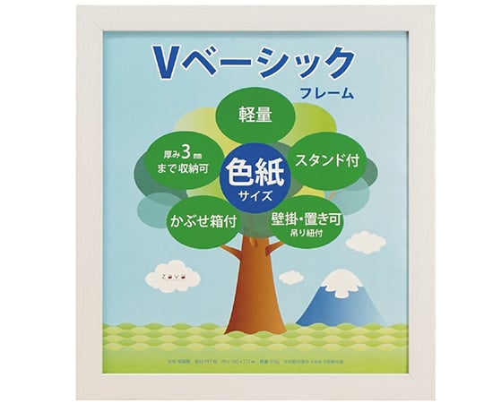 Vベーシックフレーム　色紙サイズ　ホワイト