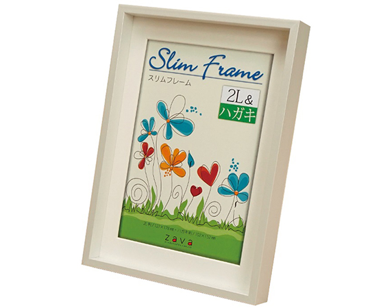 スリムフレーム　2L＆ハガキ　ホワイト