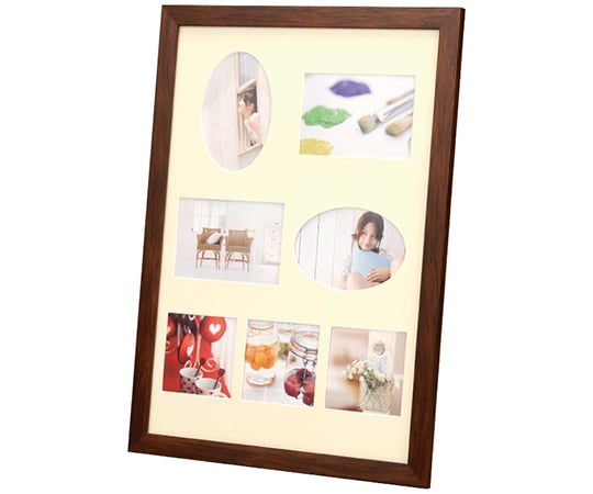 フォトフレーム　A3・多窓・A4　兼用　ダークブラウン