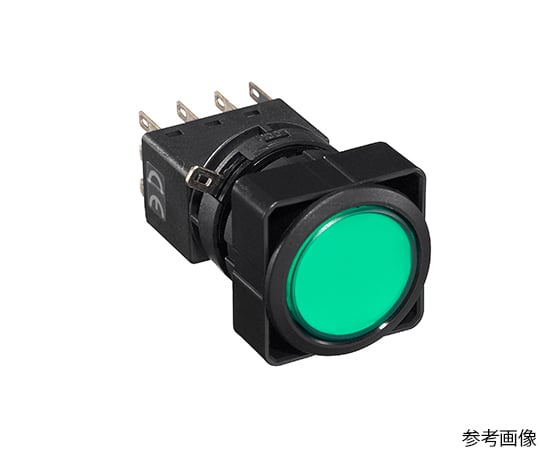 Φ25フラッシュシルエットスイッチLWシリーズ照光押ボタンスイッチ（丸形平形レンズ）黒色樹脂ベゼル