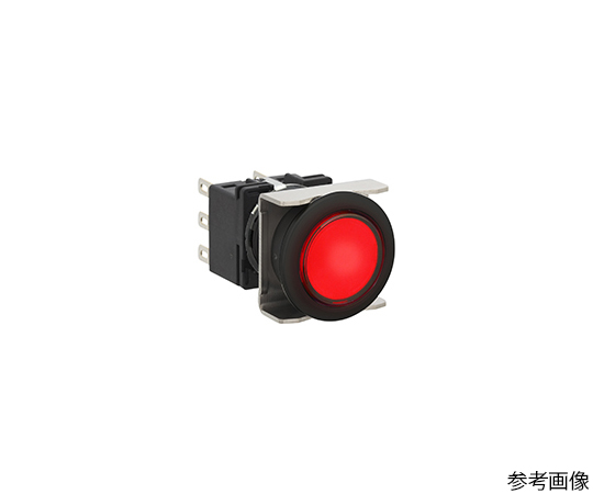ふるさと割 63-6157-41 有名な高級ブランド フラッシュシルエットLBシリーズ照光押ボタンスイッチ丸形 ボタン色 赤 LB6L-A1T14WR