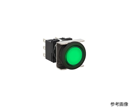63-6158-37 フラッシュシルエットLBシリーズ照光押ボタンスイッチ丸形 ボタン色 LB6L-M1T24WG 安い 保障できる 緑