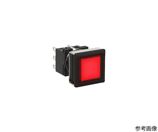 フラッシュシルエットLBシリーズ照光押ボタンスイッチ正角形　ボタン色　赤