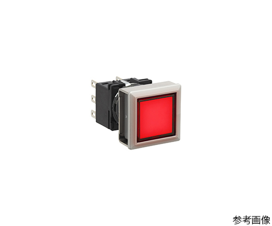 フラッシュシルエットLBシリーズ照光押ボタンスイッチ正角形　ボタン色　赤