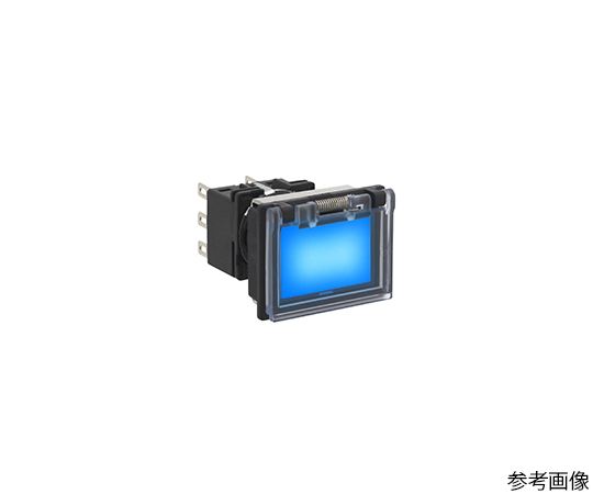 フラッシュシルエットLBシリーズ照光押ボタンスイッチ長角形　ボタン色　青