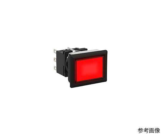 フラッシュシルエットLBシリーズ照光押ボタンスイッチ長角形　ボタン色　赤