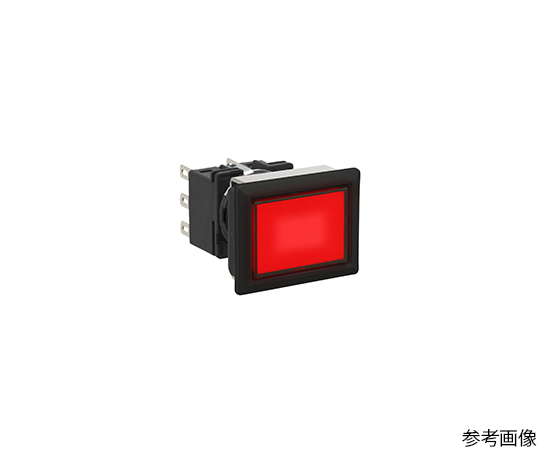 フラッシュシルエットLBシリーズ照光押ボタンスイッチ長角形　ボタン色　赤