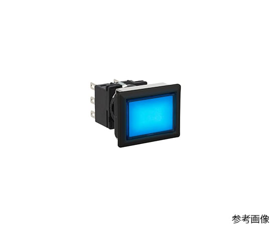 フラッシュシルエットLBシリーズ照光押ボタンスイッチ長角形　ボタン色　青