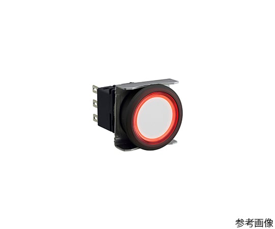 フラッシュシルエットLBWシリーズ照光押ボタンスイッチ丸平形リング照光・黒色ベゼル