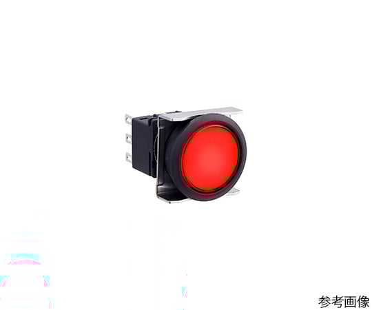 フラッシュシルエットLBWシリーズ照光押ボタンスイッチ丸平形・黒色ベゼル