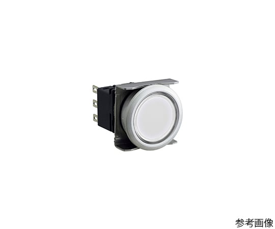 フラッシュシルエットLBWシリーズ照光押ボタンスイッチ丸平形リング照光・メタル調ベゼル
