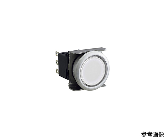 フラッシュシルエットLBWシリーズ照光押ボタンスイッチ丸平形リング照光・メタル調ベゼル