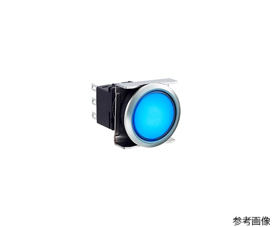 フラッシュシルエットLBWシリーズ照光押ボタンスイッチ丸平形・メタル調ベゼル