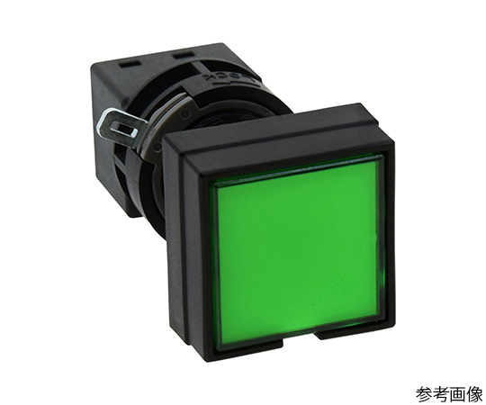 63-6237-05 Φ16H6シリーズHAP形表示灯LED照光セパーレートタイプ 代引不可 正角形4方向バリア付 激安 緑 HA4P-1C01G
