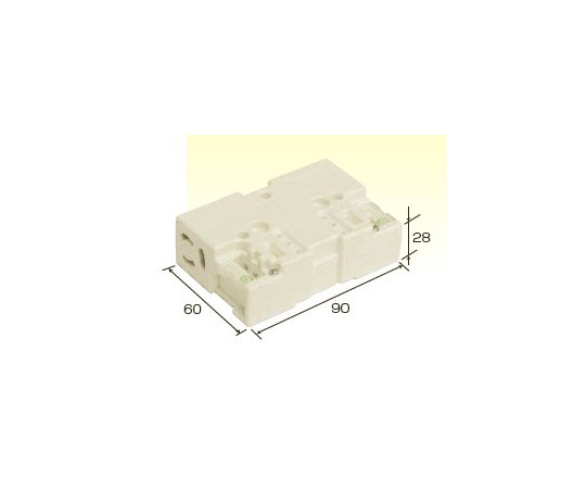 63-6338-88 ブロックコンセント 2分岐 白 XYZ80002W 【AXEL