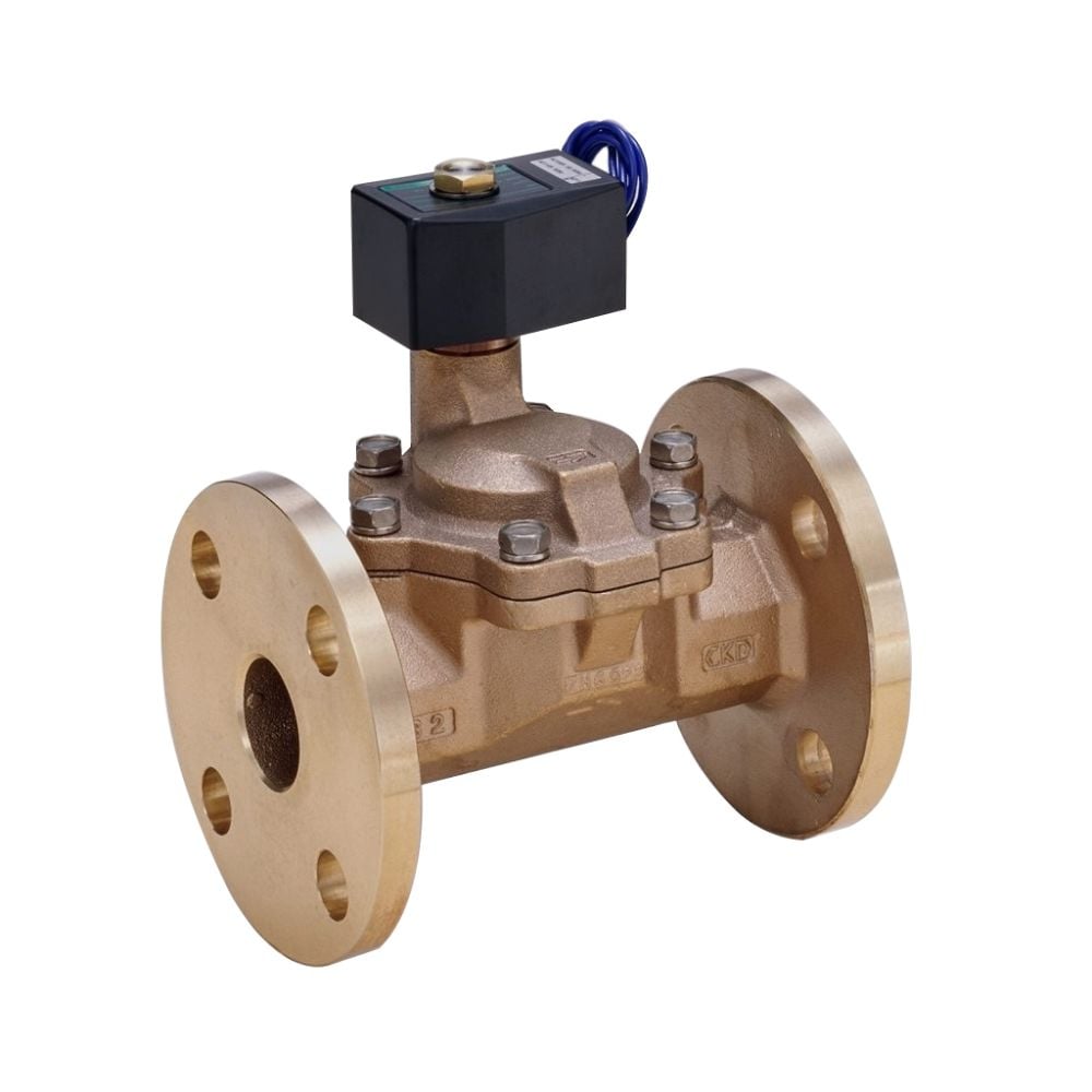 パイロット式2方弁ピストン通電時開形