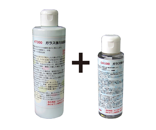 ガラス強力油膜取り＆ガラス撥水剤セット　フッ素系