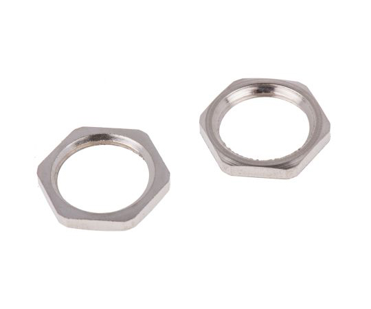 ケーブルグランドロックナット材質：ニッケルめっき真鍮ネジ径 M16 1袋（4個入）