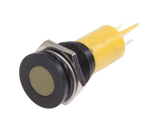 RS PRO Yellow Indicator, 12 V, 16mm Mounting Hole Size, Solder Tab Termination 211-746