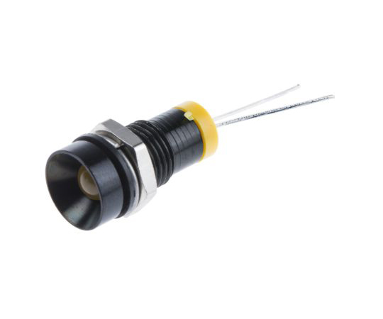 RS PRO Yellow Indicator, 2 V dc, 8mm Mounting Hole Size, Lead Pins Termination, IP67 212-137