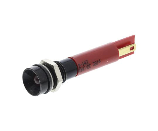 RS PRO Red Indicator, 24 V ac/dc, 8mm Mounting Hole Size, Solder Tab Termination, IP67 212-143