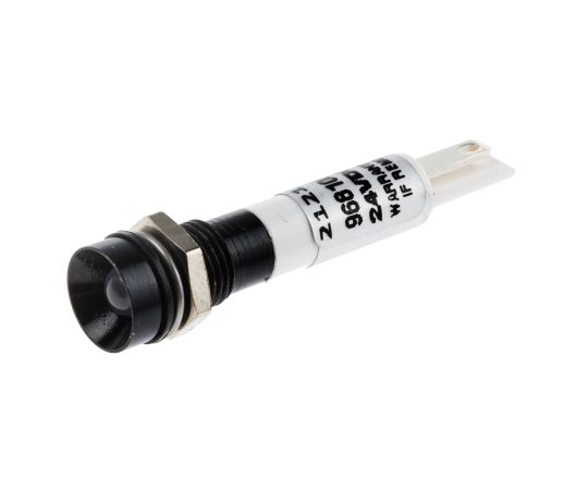 RS PRO White Indicator, 24 V ac/dc, 8mm Mounting Hole Size, Solder Tab Termination, IP67 212-187