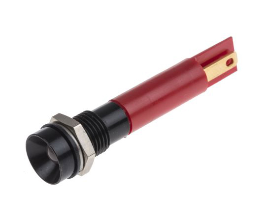 RS PRO Red Indicator, 24 V ac/dc, 8mm Mounting Hole Size, Solder Tab Termination, IP67 212-402
