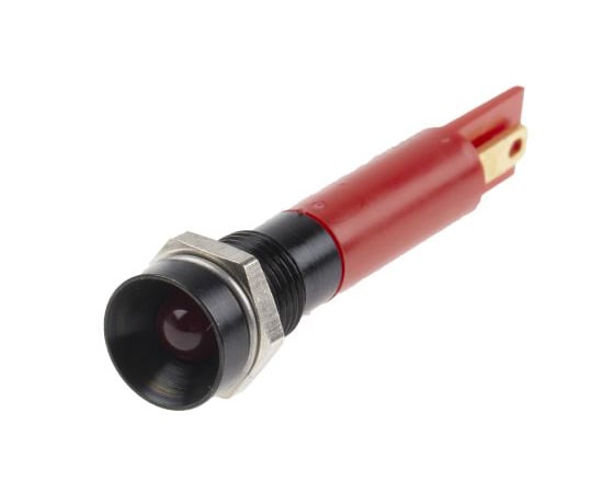 RS PRO Red Indicator, 12 V, 8mm Mounting Hole Size, Solder Tab Termination, IP67 212-547