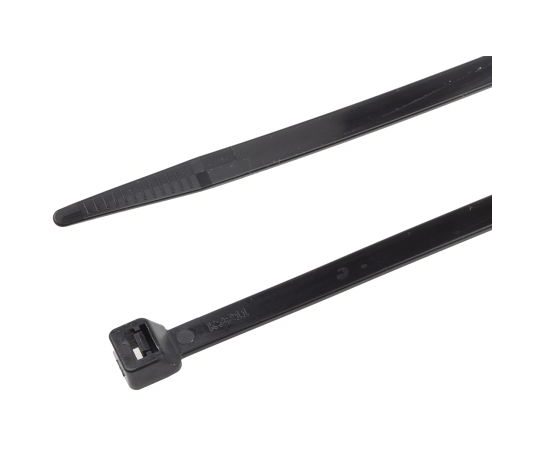 RS PRO Black Cable Tie Nylon, 380mm x 7.6 mm 233-493
