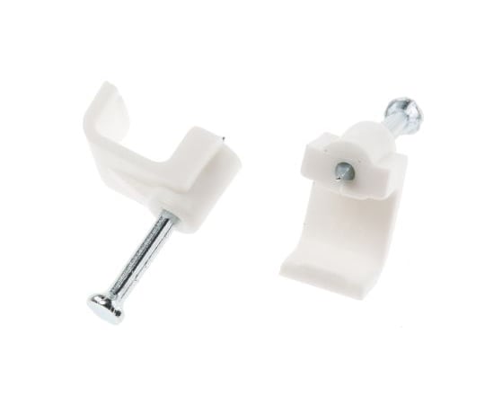 RS PRO Cable Clip White Nail PE Rectangular Cable Clip 233-584