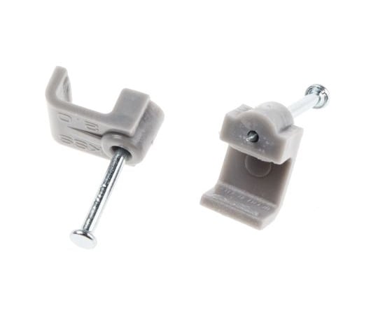 RS PRO Cable Clip Grey Nail PE Rectangular Cable Clip, 1.5mm Max. Bundle 233-629