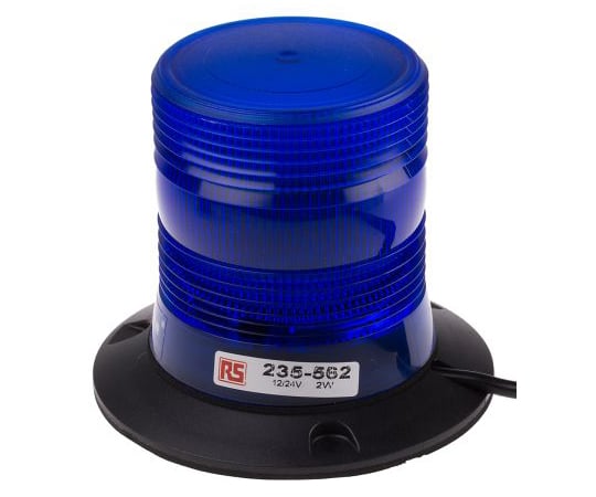 ［Discontinued］RS PRO Blue Xenon Beacon, 10 → 30 V dc, Flashing, Magnetic 235-562