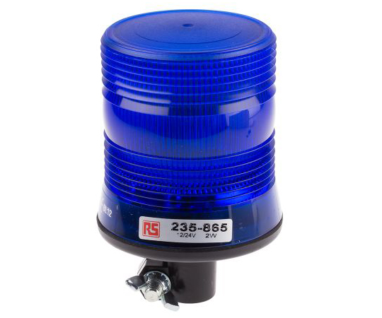 ［Discontinued］RS PRO Blue Xenon Beacon, 10 → 30 V dc, Flashing, DIN 235-865