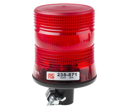 ［Discontinued］RS PRO Red Xenon Beacon, 10 → 30 V dc, Flashing, DIN 235-871
